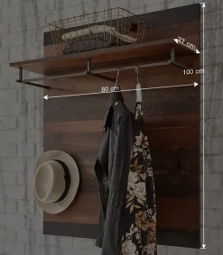 Set Dielenmöbel in Holz Antik - Timuras (dreiteilig)