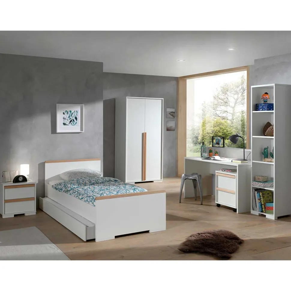 Set Jugendmöbel in Weiß - Eldrus (sechsteilig)