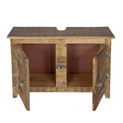 Set Massivholz Badmöbel rustikal - Suennas (dreiteilig)