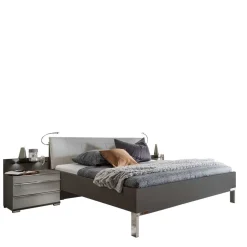 Set Schlafzimmer in Hellgrau & Braun - Ocavado (vierteilig)