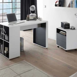 Set Schreibtisch & Rollcontainer - Chrysa (zweiteilig)