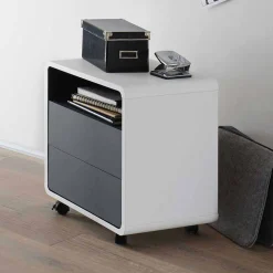 Set Schreibtisch & Rollcontainer - Chrysa (zweiteilig)