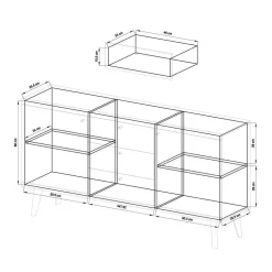 Set Wohnzimmer Möbel mit Sofatisch - Cablos I (fünfteilig)