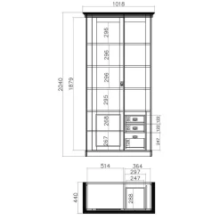 Set Wohnzimmermöbel im Country Style - Diatara (vierteilig)