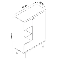 Set Wohnzimmermöbel im Skandi Design - Cablos II (fünfteilig)