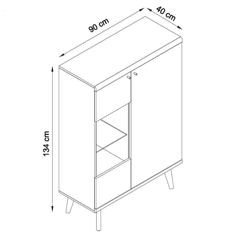 Set Wohnzimmermöbel im Skandi Design - Cablos II (fünfteilig)