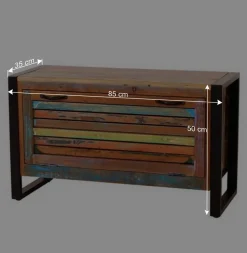 Shabby Chic Bank mit Schuhaufbewahrung - Vosbadus