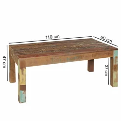 Shabby Chic Couchtisch Dencig quadratisch