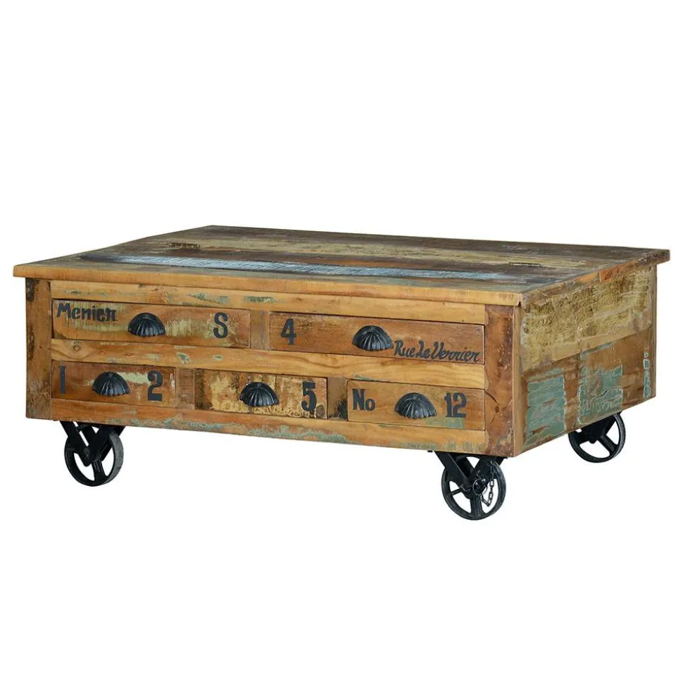 Shabby Chic Couchtisch mit Industry Flair - Vatrima