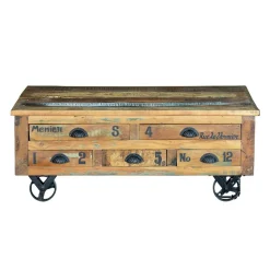 Shabby Chic Couchtisch mit Industry Flair - Vatrima