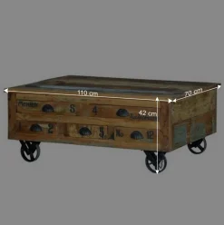 Shabby Chic Couchtisch mit Industry Flair - Vatrima