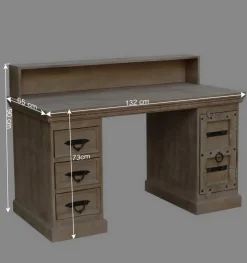 Shabby Chic Design Schreibtisch 132x90x65 cm - Abid