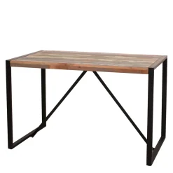 Shabby Chic Esstisch aus buntem Altholz - Vosbadus