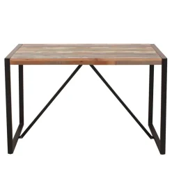 Shabby Chic Esstisch aus buntem Altholz - Vosbadus