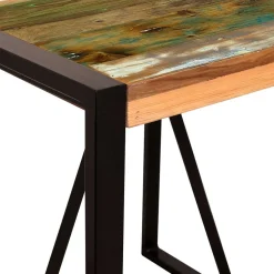 Shabby Chic Esstisch aus buntem Altholz - Vosbadus