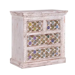 Shabby Chic Kommode in Antikweiß - Mirell