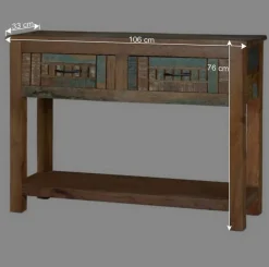 Shabby Chic Konsolentisch aus Recyclingholz - Tunar