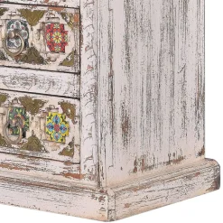 Shabby Chic Nachtkommode in Antikweiß - Mirell