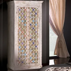 Shabby Chic Schrank in Antikweiß - Mirell