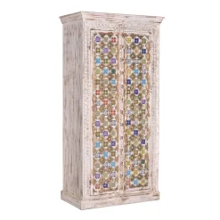 Shabby Chic Schrank in Antikweiß - Mirell