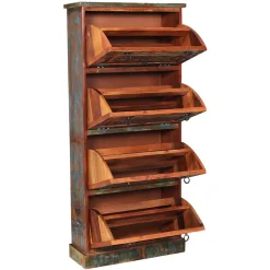 Shabby Chic Schuhschrank mit vier Klappen - Jamaica