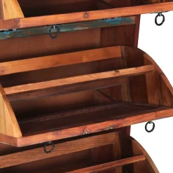 Shabby Chic Schuhschrank mit vier Klappen - Jamaica