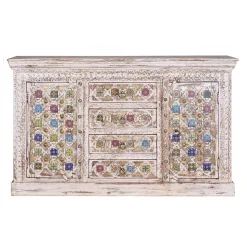 Shabby Chic Sideboard in Antikweiß - Mirell