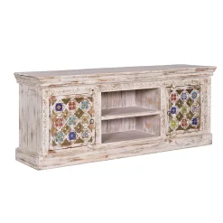 Shabby Chic TV Lowboard in Antikweiß - Mirell