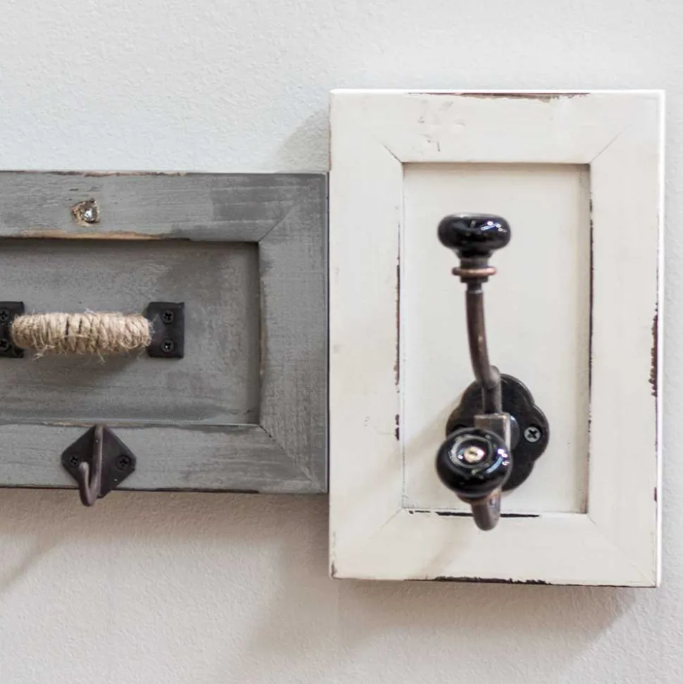 Shabby Chic Wandgarderobe aus Holz lackiert - Iwalian