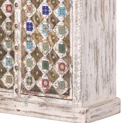 Shabby Chic Wohnzimmerschrank in Antikweiß - Mirell