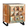 Shabby Design Nachtkommode aus Recyclingholz - Zeremonia