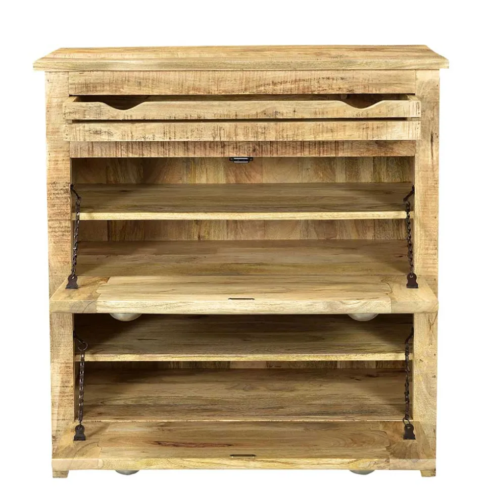 Shabby Design Schuhschrank mit 2 Klappen - Suennas