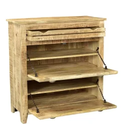 Shabby Design Schuhschrank mit 2 Klappen - Suennas