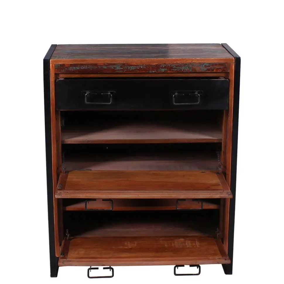 Shabby Garderobenmöbel aus Massivholz - Ensley (sechsteilig)