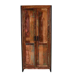 Shabby Garderobenmöbel aus Massivholz - Ensley (sechsteilig)