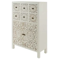 Shabby Highboard mit Ornament Muster Front - Acacio