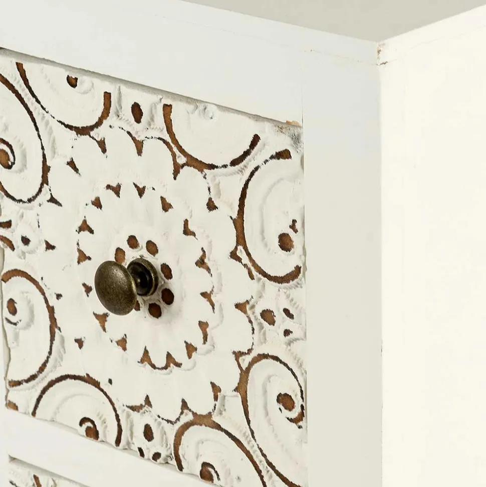 Shabby Highboard mit Ornament Muster Front - Acacio