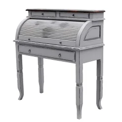 Shabby Sekretär Islando in Grau und Dunkelbraun