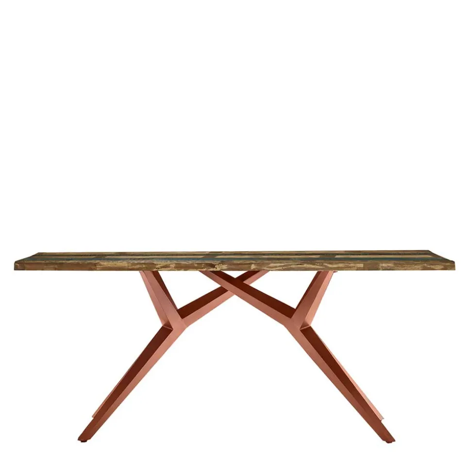 Shabby Tisch aus buntem Recyclingholz - Konrad