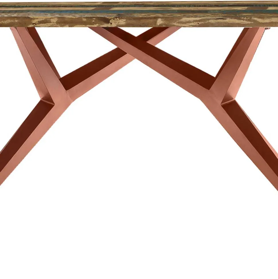 Shabby Tisch aus buntem Recyclingholz - Konrad