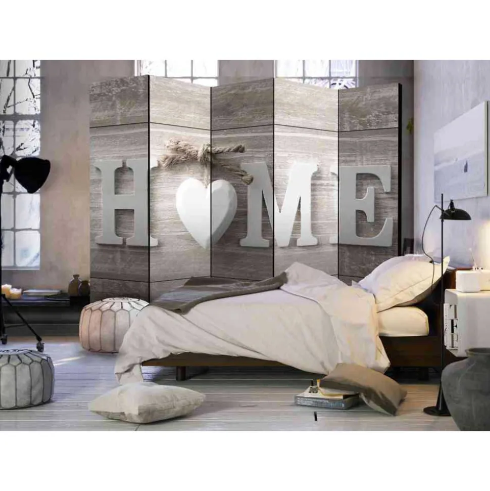 Sichtschutz Paravent Home Schrift - Ucaida