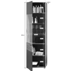 Sideboard & zwei Vitrinenschränke Set - Lucios (dreiteilig)