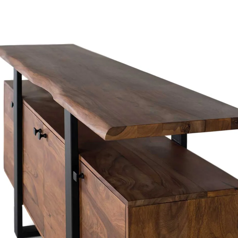 Sideboard aus Palisanderholz und Metall - Uniaka