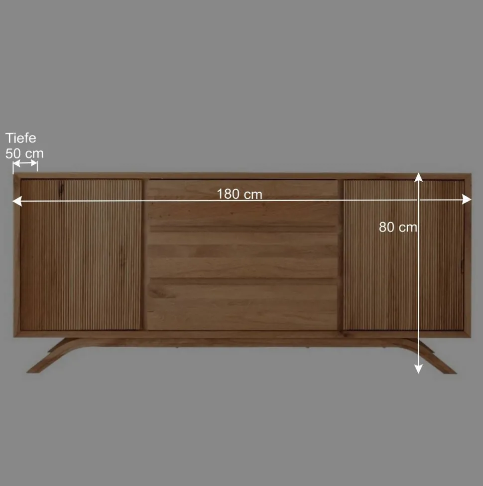 Sideboard aus Wildeiche Massivholz - Fredellia