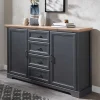 Sideboard in Dunkelgrau und Eiche - Joe