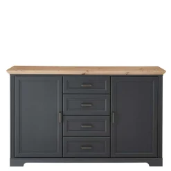 Sideboard in Dunkelgrau und Eiche - Joe