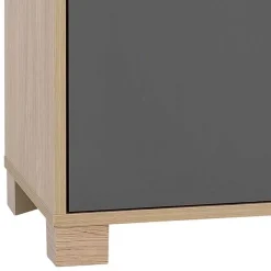 Sideboard in Eiche Hell NB & Dunkelgrau - Dranico