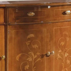Sideboard in Nussbaum mit Ranken Dekor - Carlenna