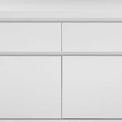 Sideboard in Weiß mit Schwarz - Atela