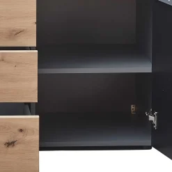 Sideboard in Wildeiche & Dunkelgrau - Kuetra